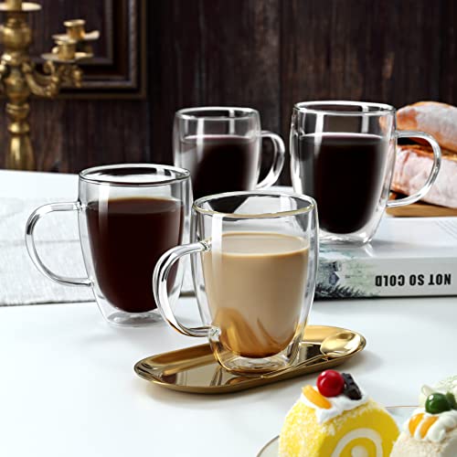 Clear glass coffee mugs 2024 12 oz